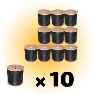 مجموعه 10 عددی کابل ترکیبی مغزی مس 0.7 برق 0.5*2 حلقه 305 متری