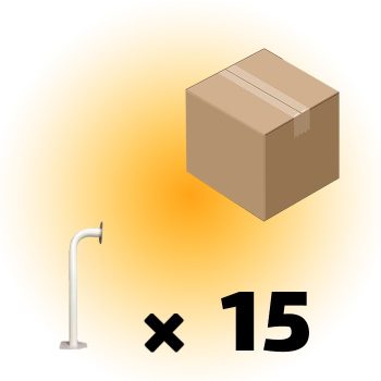 بسته 15 عددی براکت لوله ای 50 سانتی متر خم