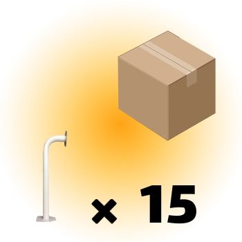 بسته 15 عددی براکت لوله ای 70 سانتی متر خم