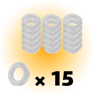 مجموعه 15 عددی سیم نایلونی 1*2 CCA حلقه 100 متری