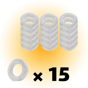 مجموعه 15 عددی سیم نایلونی 1*2 CCA حلقه 100 متری