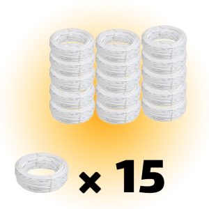 مجموعه 15 عددی سیم نایلونی 0/75*2 CCA حلقه 100 متری