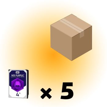 مجموعه 5 عددی هارد 4 ترابایت بنفش گارانتی 12 ماهه برند western