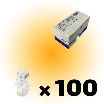 بسته 100 عددی سوکت میانگذر CAT6 UTP
