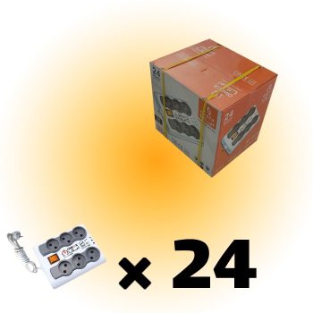 مجموعه 24 عددی محافظ برق امگا 6 خانه کلید دار سیم 1/5 متری