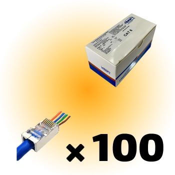 بسته 100 عددی سوکت میانگذر CAT6 UTP